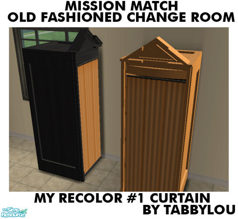 Sims 2 — TL - MM OldFashionedChangeRm Recolor01Curtain by TabbyLou — My Recolor #1 Curtain for Booth in Recolors of Base
