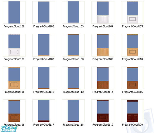 Sims 2 — Fragrant Cloud by gil_shalos — A set of 20 walls painted Fragrant Cloud(from the Dulux paint range shade #1)with