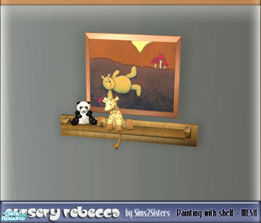 Sims 2 — Painting with shelf and toys - Mesh by sims2sisters — 