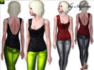 Sims 3 — Top & jeans. by aifirsa — Top and jeans for Adult and Young adult.