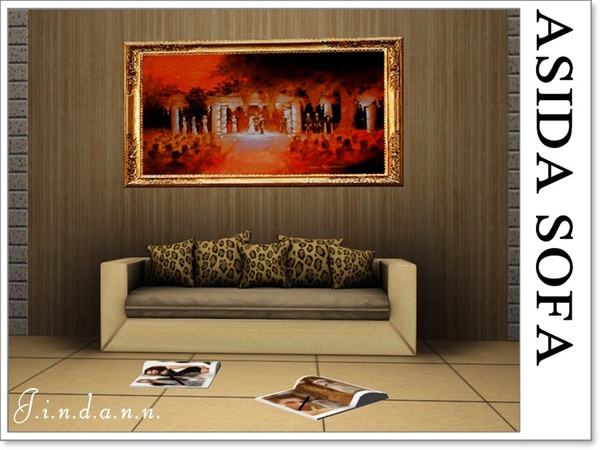 Sims 3 — Asida Sofa by Jindann — Asida Sofa by Jindann@TSR