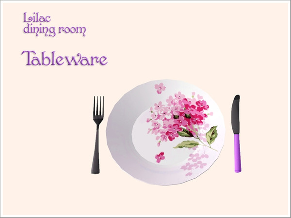 Sims 3 — Tableware Lilac by Severinka_ — Created by Severinka