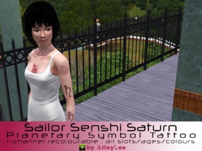 Sims 3 — Sailor Senshi Saturn Planetary Symbol Tattoo by AlleyLee by alleylee2 — Sailor Saturn, the Soldier of Death and