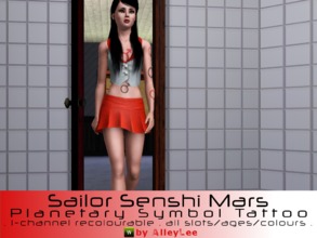 Sims 3 — Sailor Senshi Mars Planetary Symbol Tattoo by AlleyLee by alleylee2 — Sailor Mars, the Soldier of Fire and
