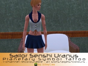 Sims 3 — Sailor Senshi Uranus Planetary Symbol Tattoo by AlleyLee by alleylee2 — Sailor Uranus, the Soldier of Sky and