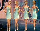 Sims 2 — Short Cinderella Inspired Dress by LolaG123 — A formal party/prom dress inspired by Cinderella\'s blue dress!
