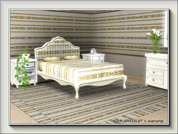 Sims 3 — Gold Bracelet 1 pattern by marcorse — A simple horizontal pattern featuring the design on a gold bracelet.