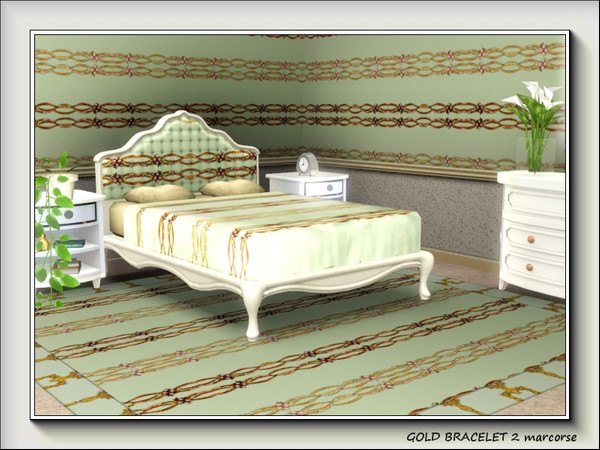 Sims 3 — Gold Bracelet 2 pattern by marcorse — A simple horizontal pattern featuring the design on a gold bracelet.