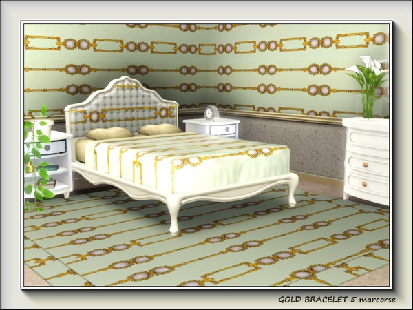 Sims 3 — Gold Bracelet 5 pattern by marcorse — A simple horizontal pattern featuring the design on a gold bracelet.