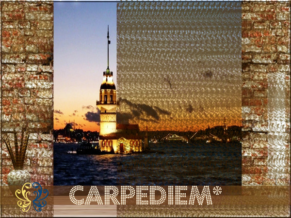 Sims 3 — Carpediem's Istanbul Maiden's Tower Mural Wall1 by carpediemSn — Carpediem's Istanbul Maiden Tower Mural Wall-1