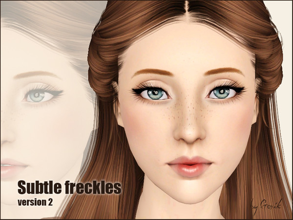 Sims 3 — Subtle freckles v2 by Gosik — New beautiful freckles for your sims. Available for both genders and all ages.