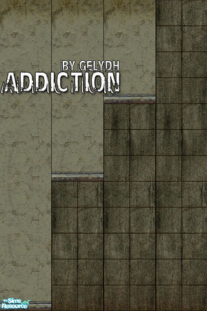 Sims 2 — Addiction Walls by gelydh — Set of four grungey walls in tile and plaster. Will be found under \'tile\'.