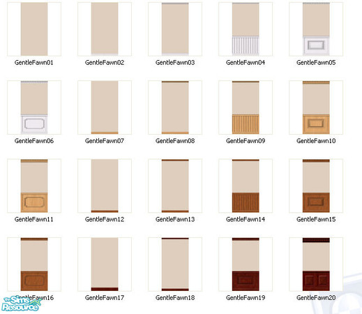 Sims 2 — Gentle Fawn by gil_shalos — A set of 20 walls painted Gentle Fawn(from the Dulux paint range)with a variety of