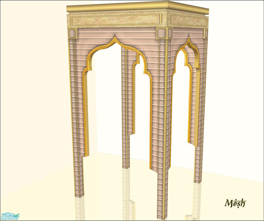 Sims 2 — Shrines of Agrabah - Medium - Double Corner by senemm — A set of 4 decorative and showy arabian style arches