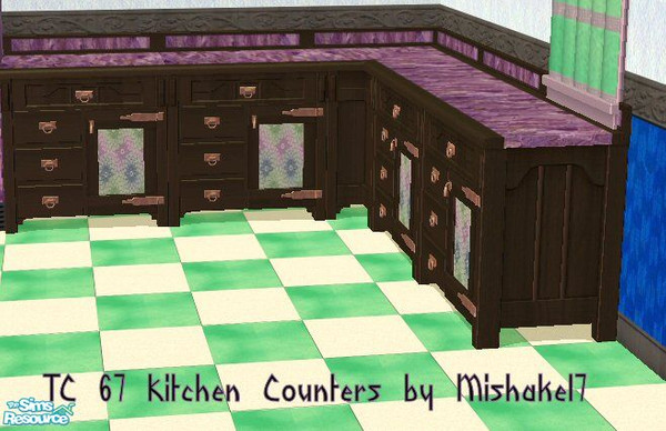 Sims 2 — Texture Challenge 67 Kitchen - Kitchen Counter by mishakel7 — Part of my TC 67 kitchen set. 