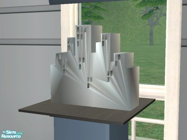 Sims 2 — Boro Modern Dining - Cityscape Sculpture by EarthGoddess54 — This is the mesh file, you will need it for future