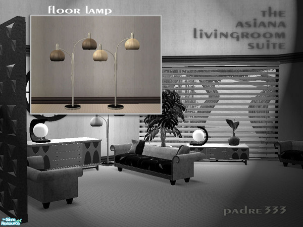 Sims 2 — Asiana Kitch Lounge - Asiana Kitsch Orb Floor Lamp by Padre — A new livingroom set with an asian-kitsch feel.