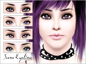 Sims 3 — Scene Eyeliner by Pralinesims — New smoky emo eyeliner for your sims! Your sims will love their new look ;) If