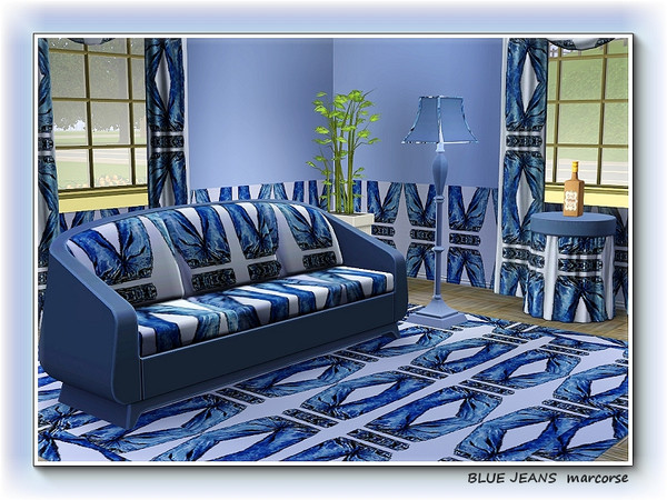 Sims 3 — Blue Jeans pattern by marcorse — A fun pattern created around a well-worn pair of blue jeans.