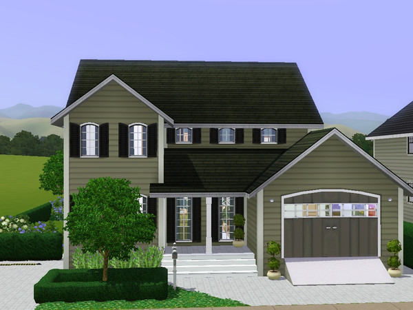 Sims 3 — Baker by dorienski — A traditional American starter house with an open-plan living, dining and kitchen area, a