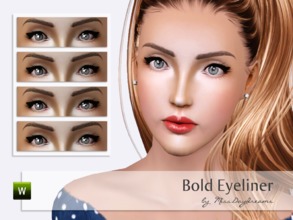 Sims 3 — Bold Eyeliner by MissDaydreams — Fine 2-colour eyeliner for your Sims! Hope you like it! :) Gender: Female only