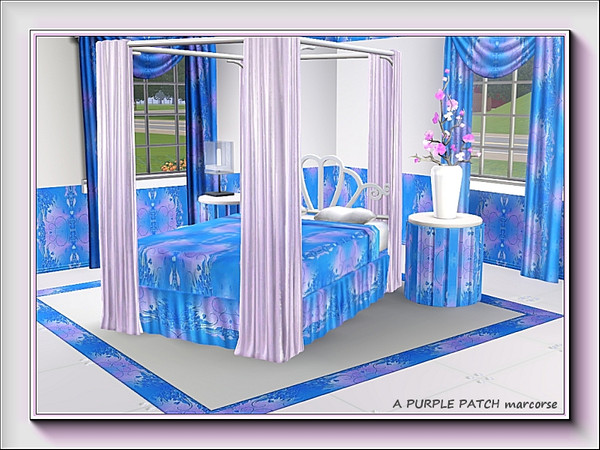 Sims 3 — A Purple Patch pattern by marcorse — A Purple Patch is a fabric pattern featuring a patchy abstract design in