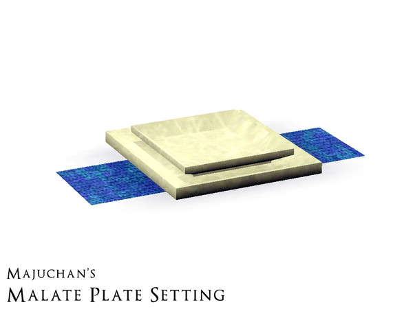 Sims 3 — Malate Plate Setting by Majuchan — Plate Setting to complement Malate Outdoor.