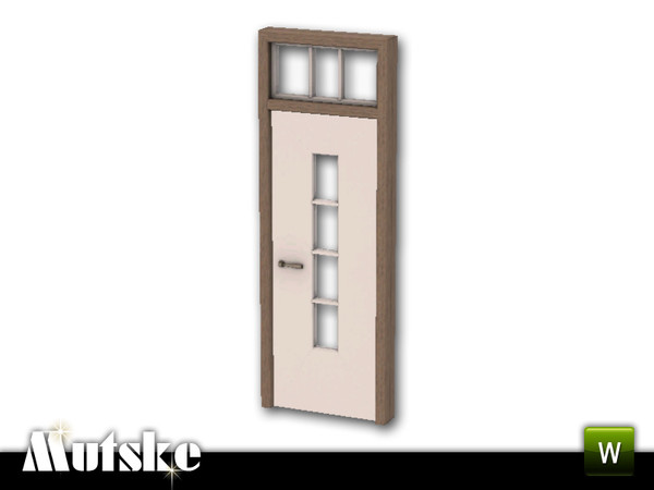 Sims 3 — Bari Door with Glass 1x1 by Mutske — 4 recolorable parts. Made by Mutske@TSR. TSRAA.