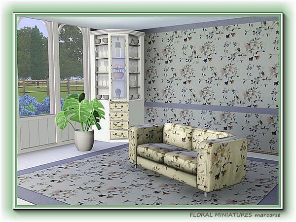 Sims 3 — Floral Miniatures pattern by marcorse — Flowers in miniature are scattered across this delicate pattern.