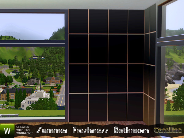 Sims 3 — Summer Freshness Bathroom Set. Tiled Wall by Canelline by Canelline — Summer Freshness Bathroom Set. Tiled Wall