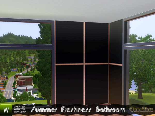 Sims 3 — Summer Freshness Bathroom Set. Tiled Wall V2 by Canelline by Canelline — Summer Freshness Bathroom Set. Tiled