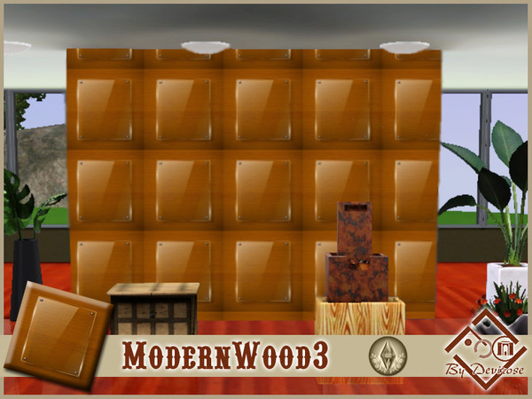 Sims 3 — ModernWood3 by Devirose — Texture of wood used also for interior areas;created using EA's 'Create a