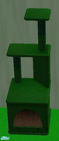 Sims 2 — Calli\'s Kitty Chic - Hunter Green - Kitty Condo by Callisto149 — Sorry dog lovers, it\'s all about the kittys.