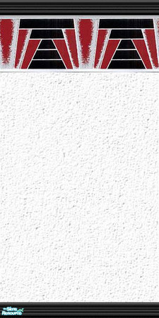 Sims 2 — Art Deco Series 2 - White Paint by Rowena DeVandal — Part 2 of the Art Deco series! A red on black border gives