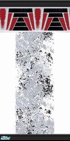 Sims 2 — Art Deco Series 2 - Gray Marbled by Rowena DeVandal — Part 2 of the Art Deco series! A red on black border gives