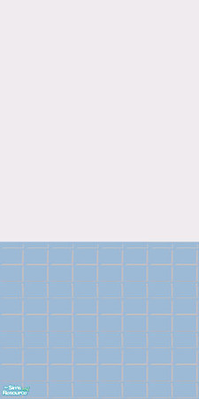 Sims 2 — Coloured Half Tile - Colouredhalftile Heritageblue by gil_shalos — White wall with base tiles in Heritage Blue