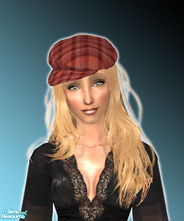 Sims 2 — Caps Set 01 - Karo Red by Technomicky — You need to download the Mesh from Peggysims in the Free Area under