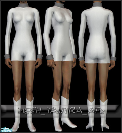 Sims 2 — MESH_Tantra_AF2 by Tantra — Mesh with alpha-editable collar and cuffs for AF, has bumpmap, fat and pregant
