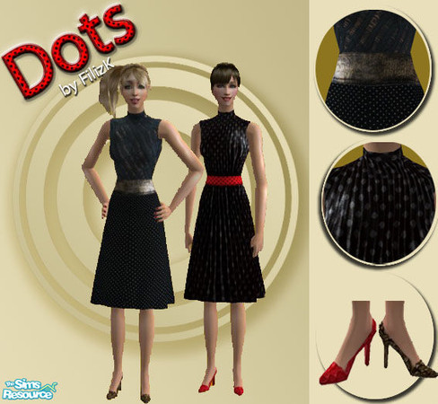 Sims 2 — Dots Set by filizk — 2 everyday outfits for female adults. Hope you like them. 