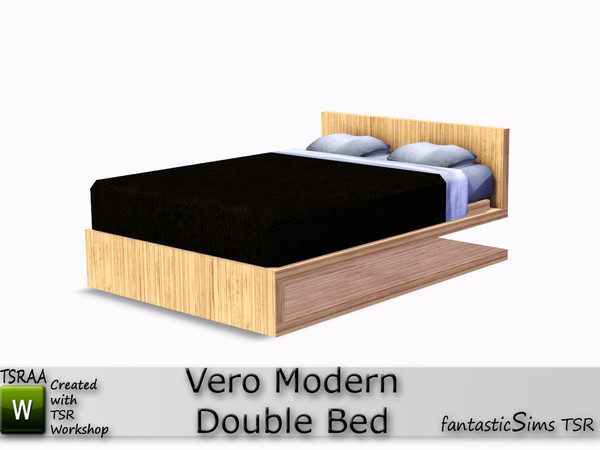 Sims 3 — Vero Modern BR Double Bed by fantasticSims — Vero Modern BR Double Bed TSRAA