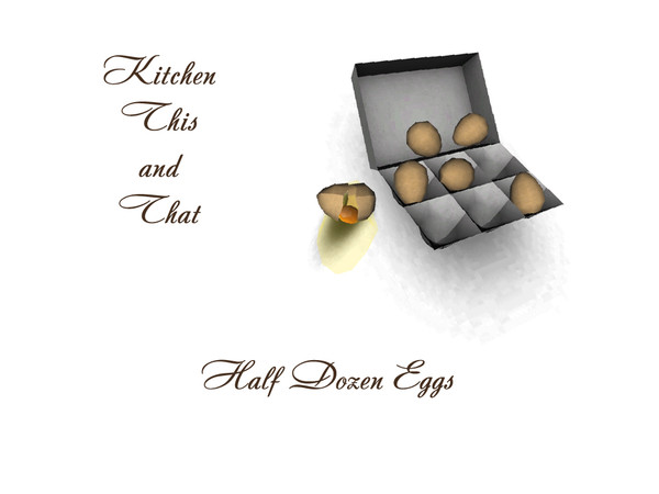 Sims 3 — Kitchen This and That Eggs by wolfspryte — part of the Kitchen This and That Collection Don't you hate it when