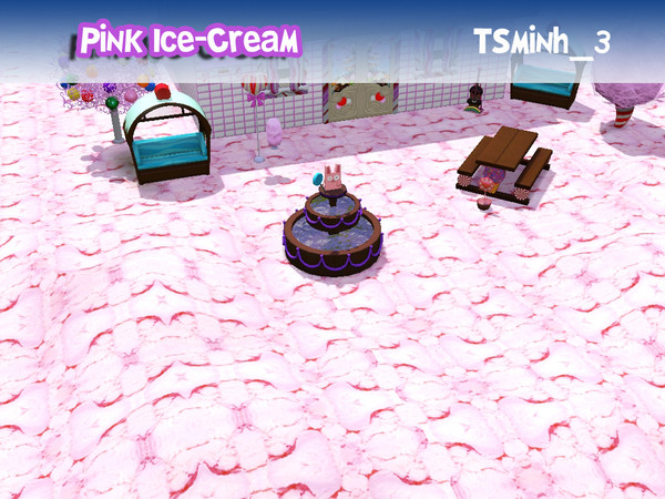 Sims 3 — Pink Ice-Cream by TsminhSims — This terrain is like the terrain in Celifornia Gurl 's World.