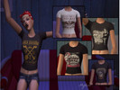 Sims 2 — Rockabilly tees set by Mykaii — Rockabilly Female Set. Factories credit : - Lucky 13 - La marca del diablo -