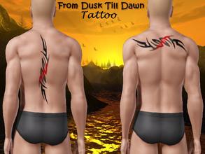 Sims 3 — From Dusk Till Dawn-Tattoo by allison731 — Tribal tattoo which reminds on tattoo that had George Clooney in
