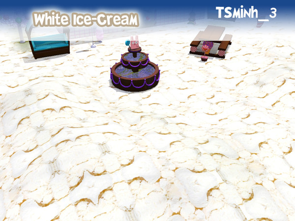 Sims 3 — White Ice-Cream by TsminhSims — This is a second Ice-Cream terrain I have made. Please enjoy it.