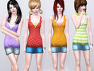 Sims 3 — Top with a skirt II by Lolahh162 — 3 RECOLORABLE AREAS 3 variations GAME MESH