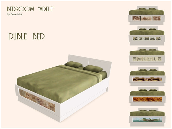 Sims 3 — Bed Double Adele by Severinka_ — Created by Severinka 7 variants