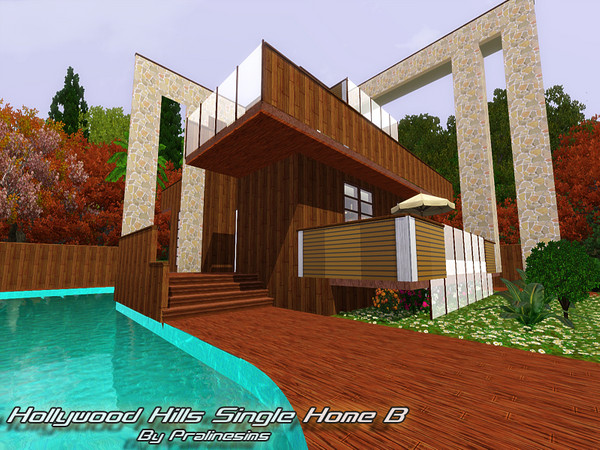 Sims 3 — Hollywood Hills Single Home B  by Pralinesims — EP's required: World Adventures Ambitions Late Night 