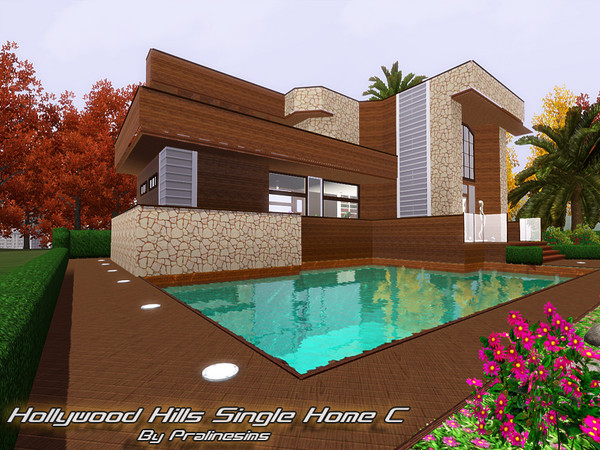 Sims 3 — Hollywood Hills Single Home C by Pralinesims — EP's required: World Adventures Ambitions Late Night 