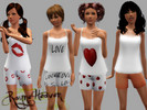 Sims 3 — Kiss Me Set by RayneHeaven2 — A cute sleepwear set for your female simmies.